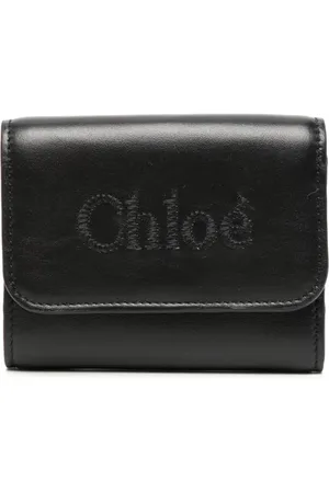 Chloé Portefeuille pliant à logo brodé