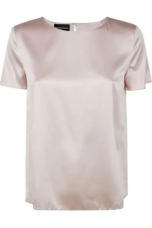 Emporio Armani Blouse en satin à encolure ronde
