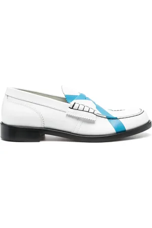 College Mocassins en cuir à coutures contrastantes