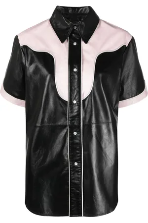 Stand Studio Chemise en cuir à design colour block