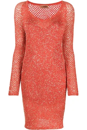 Missoni Robe courte à sequins brodés