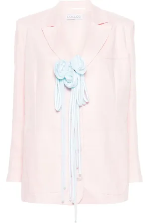 LOULOU Blazer boutonné à fleur appliquée