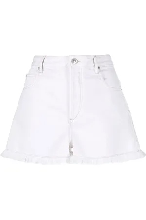 Marant Etoile Short en jean Lesia à bords frangés