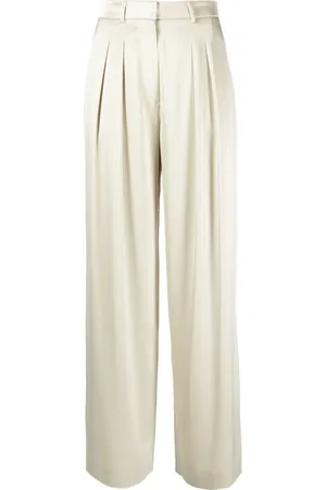 Nanushka Pantalon Lynda en satin à coupe droite