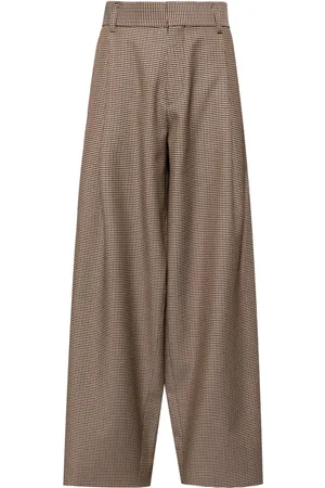 Kolor Pantalon ample à motif pied-de-poule