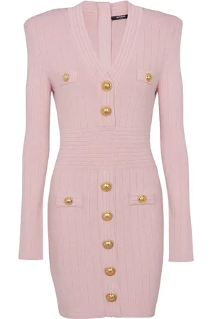 Balmain Robe courte à boutons décoratifs