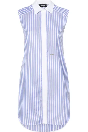 Dsquared2 Robe-chemise rayée à manches nouées