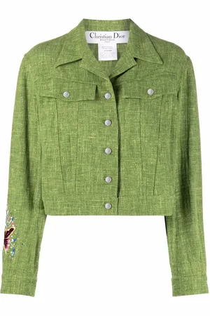 Dior Veste crop à broderies (années 1990)