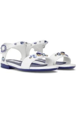 Dolce & Gabbana Sandales en cuir à ornements de strass