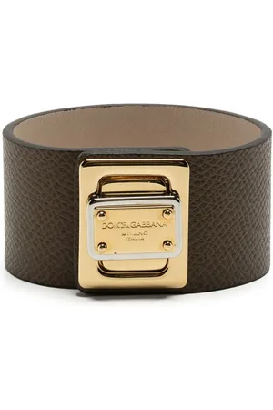 Dolce & Gabbana Bracelet en cuir à fermoir loquet