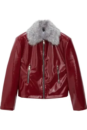 Msgm Veste en cuir artificiel à effet enduit