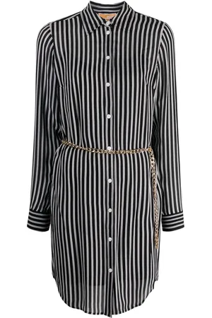 Michael Kors Robe-chemise rayée à taille ceinturée