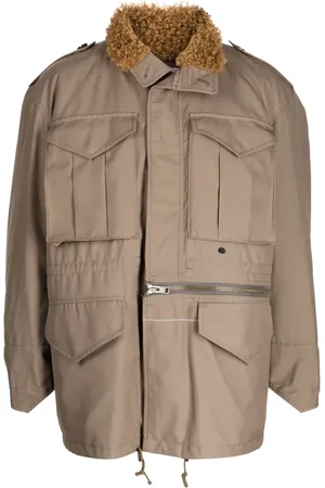 Kolor Veste à col en peau lainée