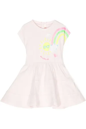 Billieblush Robe en coton à imprimé arc-en-ciel