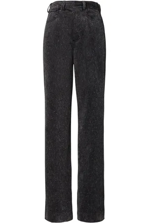 Tory Burch Pantalon en velours côtelé à coupe ample