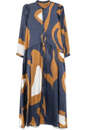 Kiton Robe longue à imprimé abstrait