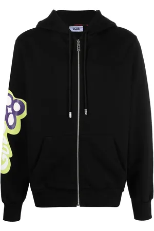 GCDS Hoodie zippé à imprimé graphique