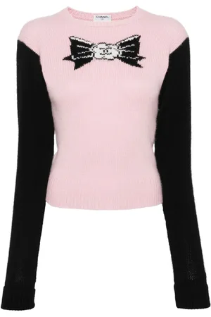 CHANEL Pull à nœud en intarsia (1995)