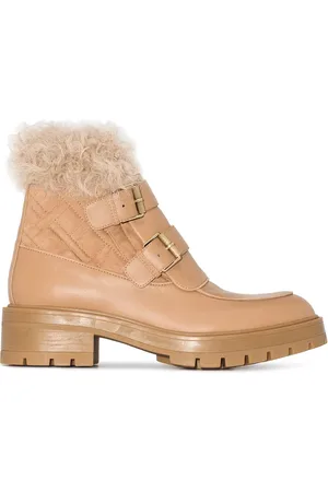 Aquazzura Bottines Ryan à détail en fourrure artificielle