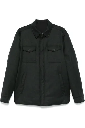 CANALI Veste en laine à design réversible