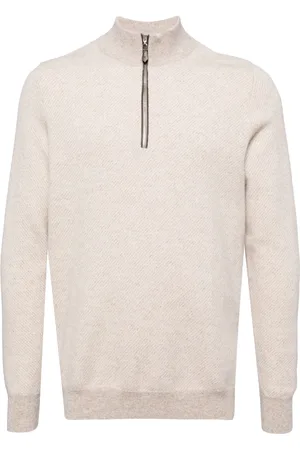 N.PEAL Sweat Temple Jacquard Half Zip