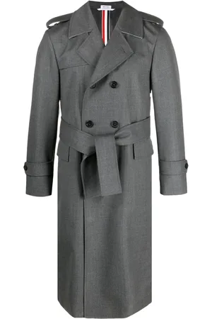 Thom Browne Trench en laine à boutonnière croisée