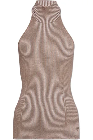 Fendi Débardeur nervuré à dos-nu