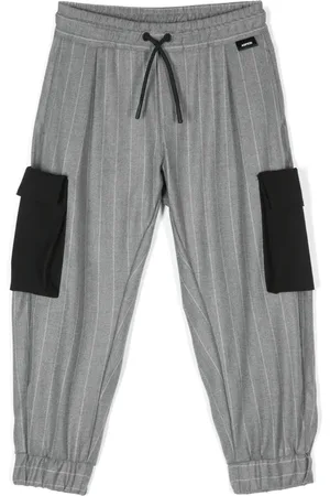 Aspesi Pantalon cargo à fines rayures