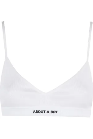 ERIKA CAVALLINI Soutien-gorge à slogan brodé