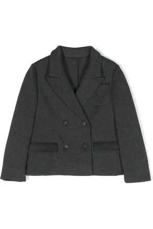 Brunello Cucinelli Blazer croisé à revers crantés