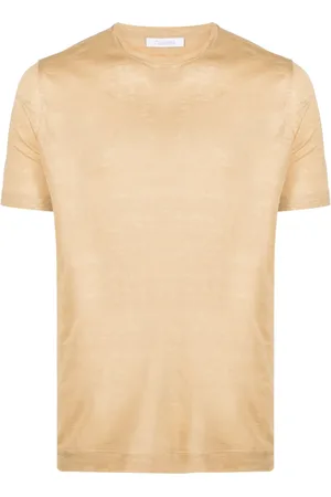Cruciani T-shirt en lin à manches courtes