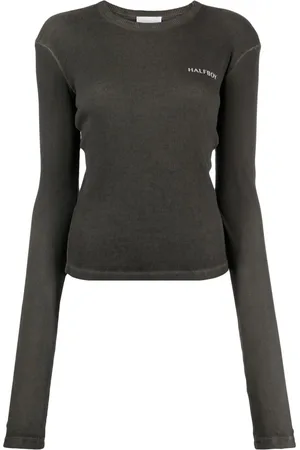 Halfboy T-shirt nervuré à logo imprimé
