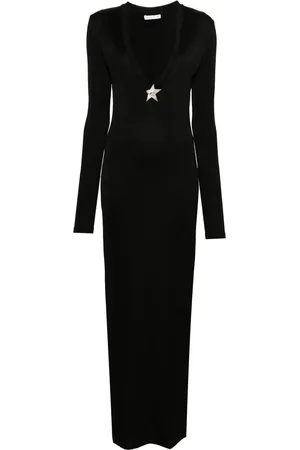 AREA Robe longue en maille fine nervurée
