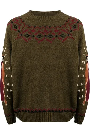 KAPITAL Pull en maille à motif intarsia