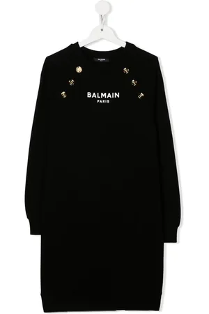 Balmain Robe-pull à logo imprimé
