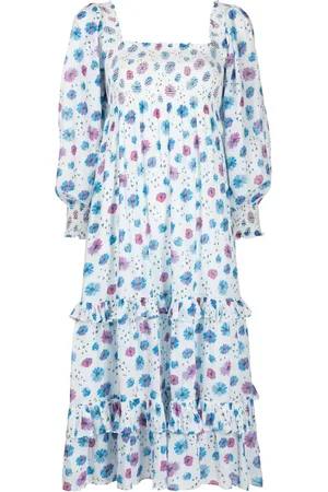 LOVESHACKFANCY Robe mi-longue à fleurs