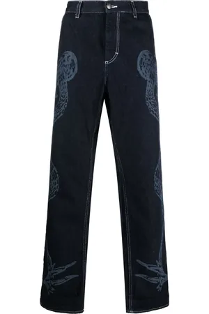 Charles Jeffrey Loverboy Jean ample à effet usé
