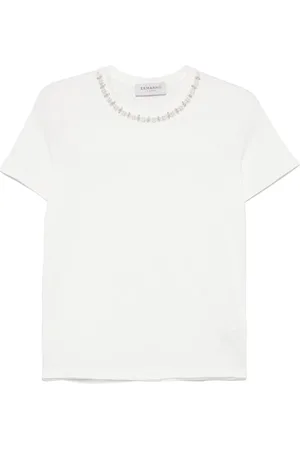 Ermanno Firenze T-shirt à ornements en cristal