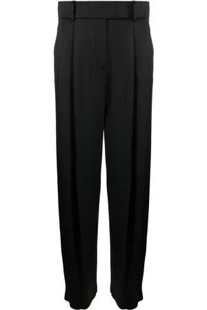 Giorgio Armani Pantalon ample en soie à détails plissés