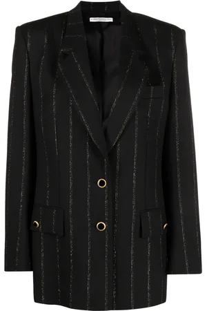 Alessandra Rich Blazer rayé à simple boutonnage