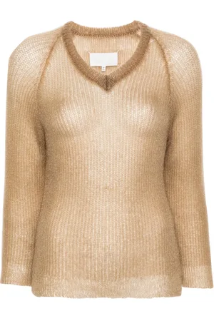 Maison Margiela Pull transparent à col v