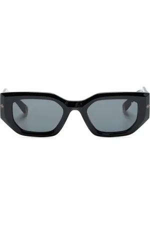 Philipp Plein Lunettes de soleil carrées à logo gravé