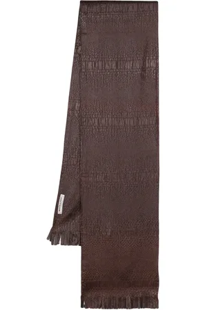 Saint Laurent écharpe texturée en soie mélangée (années 1990)