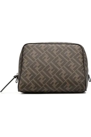 Fendi Trousse de toilette en cuir à motif FF