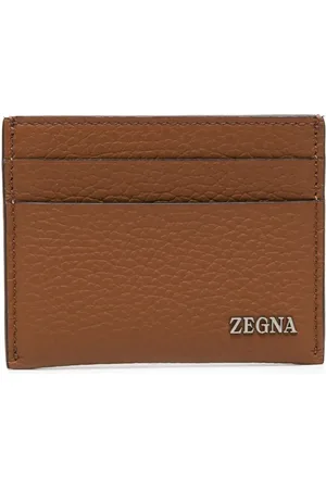 Ermenegildo Zegna Porte-cartes en cuir à plaque logo