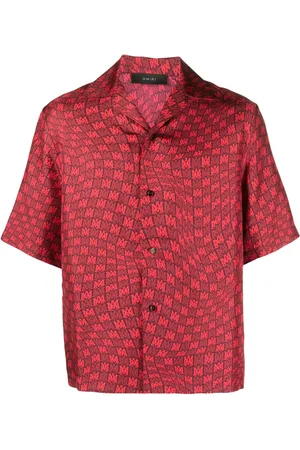 AMIRI Chemise en soie à imprimé graphique MA