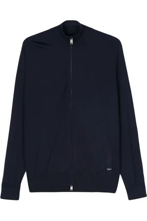 BRIONI Pull zippé à plaque logo