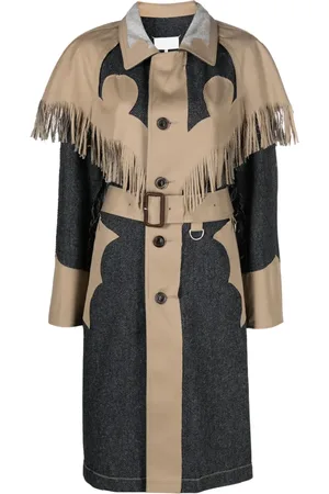 Maison Margiela Manteau boutonné à franges