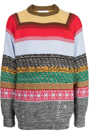 TOGA PULLA Pull en maille intarsia à col rond