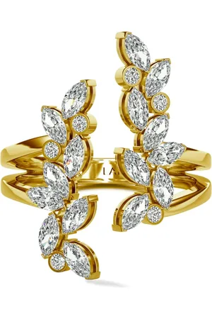 Lark & Berry Bague Veto Open Petal en 18ct pavée de diamants